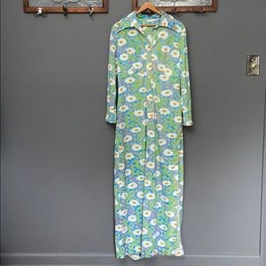 Vintage 1960’s Floor Length Dress w/ Side Slit